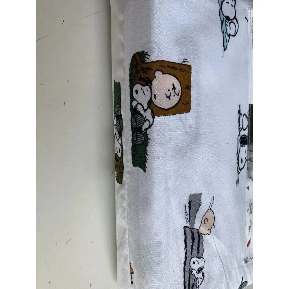 Peanuts Snoopy Woodstock Charlie Brown Linus‎ Sally TWIN Size Soft Sheet Set NEW